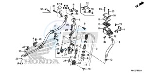 CB650FAH 2ED - (2ED) drawing REAR BRAKE MASTER CYLINDER (CB650FA)