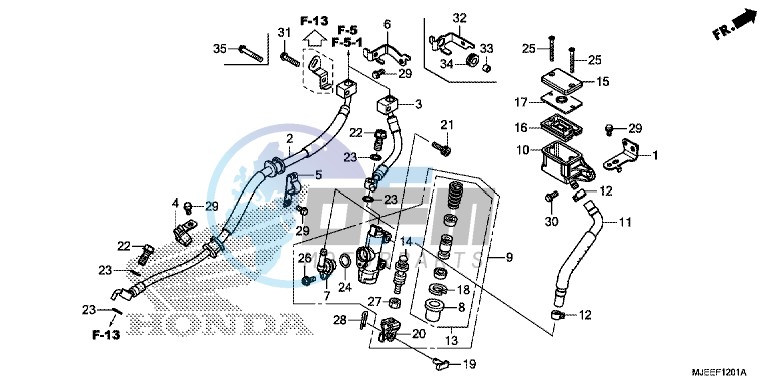 REAR BRAKE MASTER CYLINDER (CB650FA)