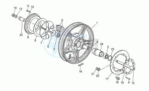 California III 1000 Iniezione Iniezione drawing Rear wheel, alloy