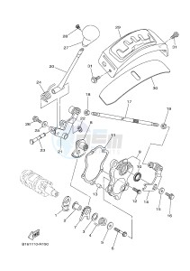 YFM700FWB YFM70KDXH KODIAK 700 (B16F) drawing SHIFT SHAFT