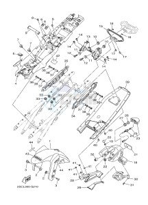 MT-09 TRACER MT09TRA TRACER 900 (2SCT) drawing FENDER