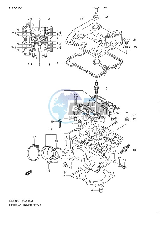 REAR CYLINDER HEAD