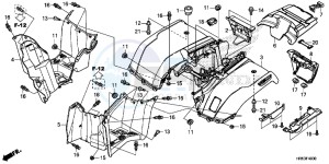 TRX500FM5F TRX500FM Europe Direct - (ED) drawing REAR FENDER