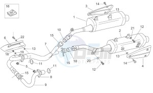 Pegaso 650 ie drawing Exhaust unit