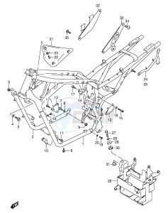 VX800 (E4) drawing FRAME (MODEL L M N P)