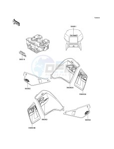 KL 650 A [KLR650] (A10-A14) [KLR650] drawing DECALS-- GREEN- --- KL650-A14- -