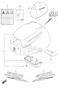 DF 9.9A drawing Engine Cover Non-Remote Control