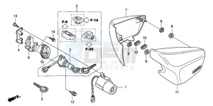 VT750C drawing SIDE COVER