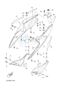 YZF-R125A R125 (5D7N) drawing SIDE COVER