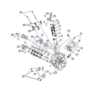 QUAD LANDER 300S drawing CYLINDER HEAD CPL   / THERMOSTAT