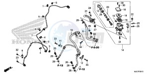 CBR650F 2ED - (2ED) drawing FR.BRAKE MASTER CYLINDER (CBR650FA)