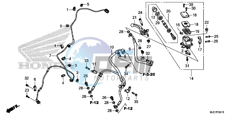 FR.BRAKE MASTER CYLINDER (CBR650FA)