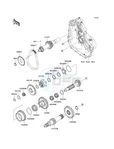 KAF 400 A [MULE 610 4X4] (A6F-AF) A7F drawing TRANSMISSION