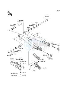 KX450F KX450FEF EU drawing Swingarm