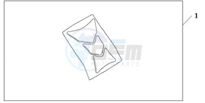 CBR1000RR9 BR / MME - (BR / MME) drawing TANK PAD HONDA WING LOGO