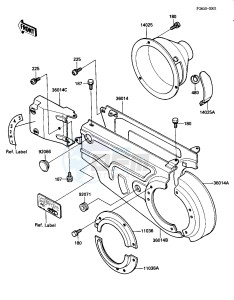 KLT 200 C [KLT200] (C2) | DIFFIRENTIAL AXLE [KLT200] drawing CHAIN CASE -- 84 KLT200-C2- -