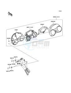 ZZR1400_ABS ZX1400D9F FR GB XX (EU ME A(FRICA) drawing Meter(s)