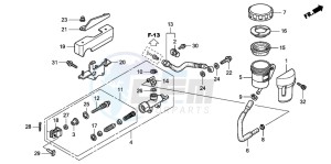 VTX1800C drawing RR. BRAKE MASTER CYLINDER