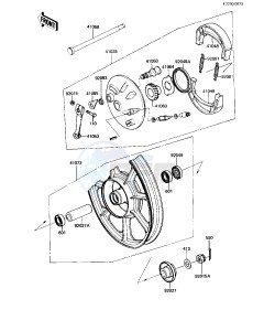 KZ 250 W [LTD BELT] (W1) [LTD BELT] drawing FRONT WHEEL_HUB_BRAKE