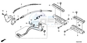 TRX500FPAD TRX500FPA ED drawing PEDAL/ STEP