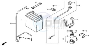 TRX350FE RANCHER 4X4 ES drawing BATTERY