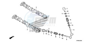 CB1000RAE CB1000R ABS E drawing CAMSHAFT/ VALVE