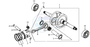 JET ONE 50 drawing CRANKSHAFT / PISTON / PISTON RING