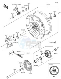 NINJA ZX-10R ZX1000SJFA XX (EU ME A(FRICA) drawing Rear Hub