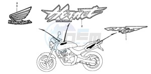 CB600F CB600F drawing MARK (1)