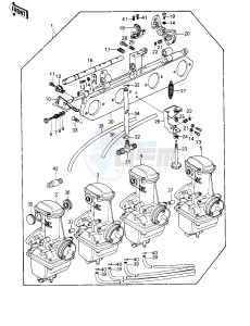 KZ 1000 D [Z1R] (D1) [Z1R] drawing CARBURETOR ASSY -- 78 D1- -