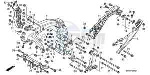 CB1000R9 France - (F / CMF) drawing FRAME BODY