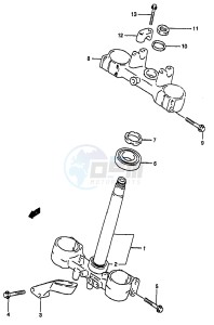 RM250 (T-V-W-X-Y) drawing STEERING STEM (MODEL X Y)