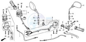 CBR125RS drawing HANDLE LEVER/SWITCH/CABLE (CBR125RW7)