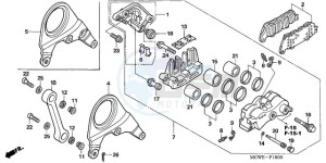 VFR800A9 UK - (E / ABS MME) drawing REAR BRAKE CALIPER