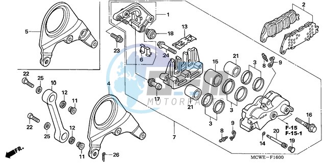 REAR BRAKE CALIPER