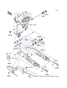 Z1000_ABS ZR1000C8F FR GB XX (EU ME A(FRICA) drawing Swingarm