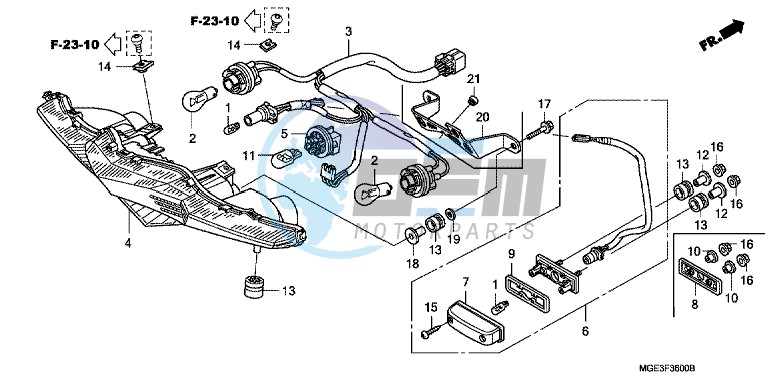 TAILLIGHT (VFR1200FA/FB/FDA/FDB)