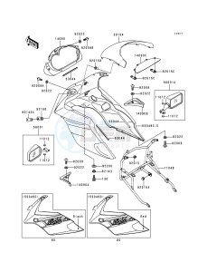 EX 500 D [NINJA 500] (D1-D5) [NINJA 500] drawing COWLING-- EX500-D1- -