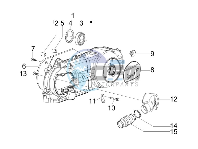 Crankcase cover and cooling