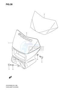 DR-Z250 (E24) drawing HEADLAMP COVER