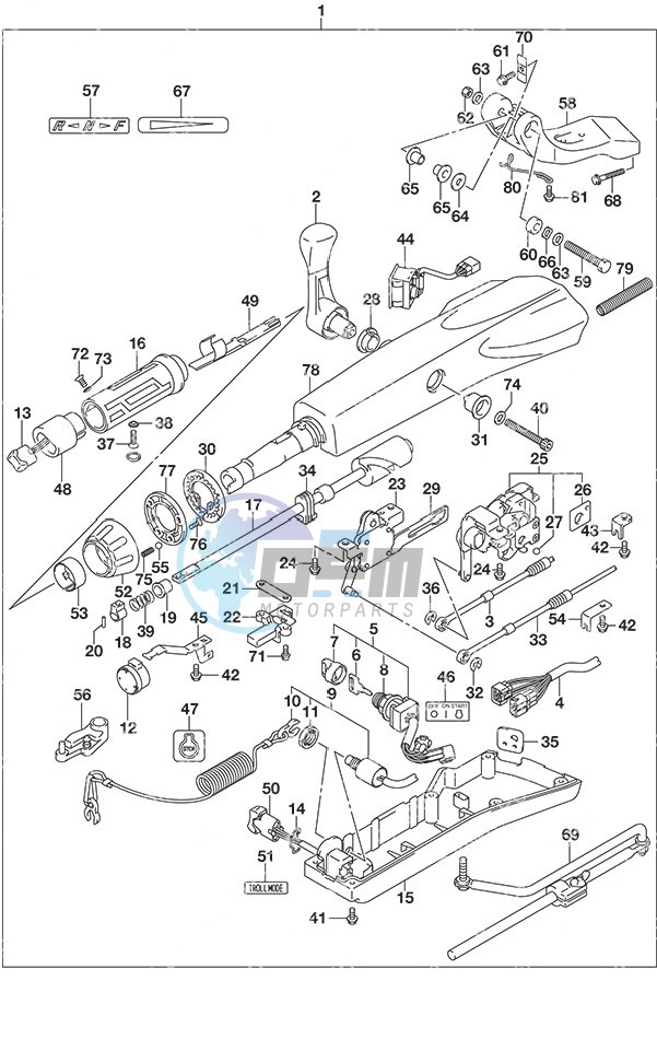 Tiller Handle High Thrust