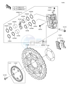 Z1000 ABS ZR1000GFF FR GB XX (EU ME A(FRICA) drawing Front Brake