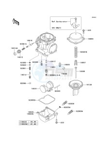 ZG 1000 A [CONCOURS] (A20) A20 drawing CARBURETOR PARTS