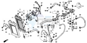 VTX1300S drawing RADIATOR