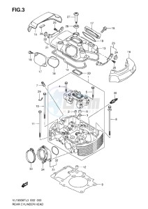 VL1500 BT drawing REAR CYLINDER HEAD