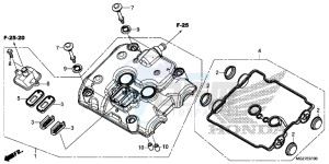 CB500XAE CB500X ABS UK - (E) drawing CYLINDER HEAD COVER