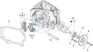 LX 50 4T U.S.A. drawing Rocker levers support