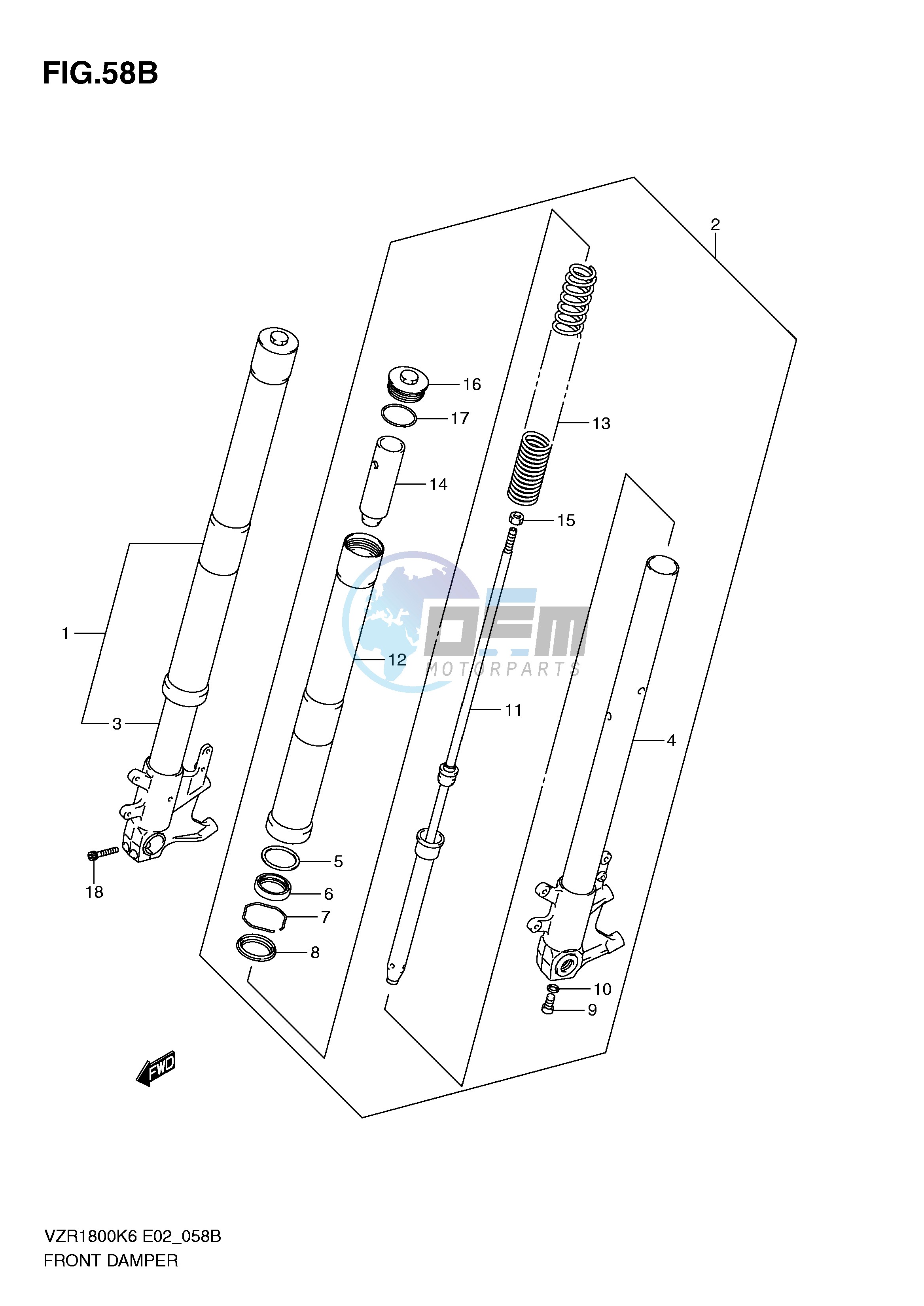 FRONT DAMPER (VZR1800L0 UFL0 ZL0 ZUFL0)