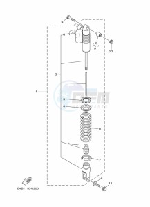 YZ85LW YZ85 (B0G7) drawing REAR ARM & SUSPENSION