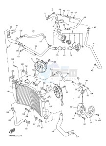 YZF-R1 YZF-R1E 998 R1 (2SG3) drawing RADIATOR & HOSE